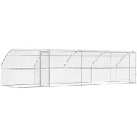 vidaXL Hundekäfig 4 stk. Silber 8 x 2 x 2 m Verzinkter Stahl
