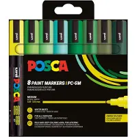 Posca Paintmarker PC-5M 8 stk. Green Colours