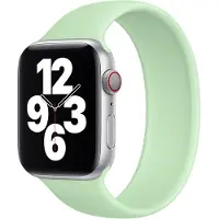 Apple Silikon Solo Loop für Watch Series 1 - 9 / SE (38/40/41 mm) | Series 10 / 11 (42 mm) - Größe 8 - Pistachio