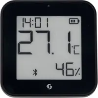 Shelly BLU H&T Display ZB – E-Paper Raumsensor für Temperatur, Luftfeuchte & Licht – Schwarz