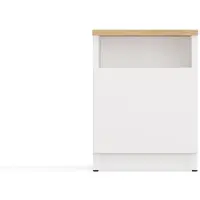 Top E Shop Nachttisch Galax 30 1D Weiss Artisan Kommode 1 Tür Nachttisch Schlafzimmer