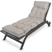 Blomster Gartenliege Auflagen für Deckchair Polsterauflage für Sonnenliege – Liegenauflage – 190 cm - beige