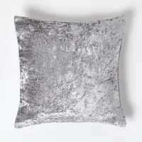 Homescapes KISSENHÜLLE Pannesamt silber 60/60 cm