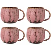 Bloomingville Rayen-Tassen, rosa, 4er-Set