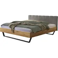 Hasena Schwebebett Enrico Wildbuche Kopfteil grey 160x200