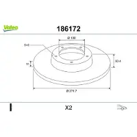 Valeo Bremsscheibe 186172