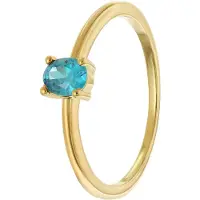 Trendor 21370-04 Damenring 333 Gold (8k) Ovaler Zirkonia Londonblau