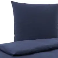 TRAUMSCHLAF Bettwäsche Jersey Melange in marine | Gr.: 155 x 220 + 80 x 80 cm