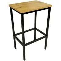 Begryf Barhocker 65 cm Eichefarben 40x30 cm, schwarzes Metallgestell, Küchenhocker Industrial