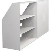 Vente-unique Schrank unter Dachschräge mit 2 Türen & 2 Regalböden - Weiß - ADEZIO