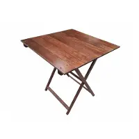 Wellhome Klappbarer Nachttisch Aus Buche Mit Nussbaum-finish 70x50x76 Cm