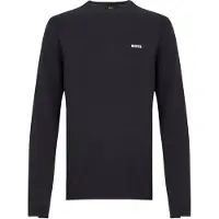 BOSS Strickpullover Rundhalsausschnitt, Regular Fit, Logo-Print