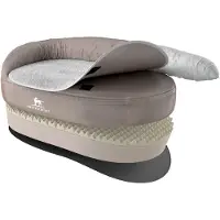Knuffelwuff Orthopädisches Hundebett Jessy aus Nylongewebe Übergröße XXXL 155 x 105cm Beige