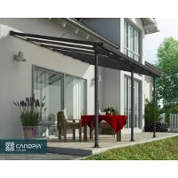 Palram - Canopia Aluminium Terrassenüberdachung Feria Anthrazit 387x425x305 cm