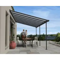 Palram - Canopia Aluminium Terrassenüberdachung Sierra Anthrazit 299x555x305 cm