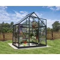 Canopia Aluminium Gewächshaus Harmony 64 grau 125x185x208 cm