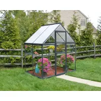 Canopia Aluminium Gewächshaus Hybrid 64 Anthrazit 126x185x208 cm