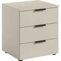 Die Möbelfundgrube Nachttisch Beige-Kaschmir 45 x 40 cm Nachtkommode - LINZ