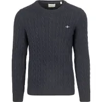 Gant Pullover Cotton Cable C-Neck Herren Evening Blue-XL
