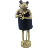 Pflanzen-Kölle Deko-Lampe 'Frosch', gold, B 15 x L 20 x H 43 cm