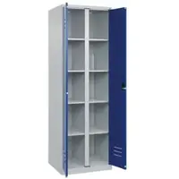 Californian Products CP Wäschespind »Classic Plus zueinander zuschlagende Türen Korpus lichtgrau« Zylind blau, 60x185x50 cm