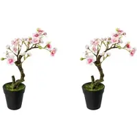 Creativ Green Kunstblume "Mandelbonsai im Topf", rosa, H:26cm, Kunststoff, Kunstpflanzen, Kunstblume