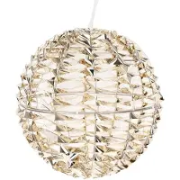 Wellhome Gold Helle Leuchtende Kugeldekoration Mit 300 Mikro-led-lichtern 30 Cm