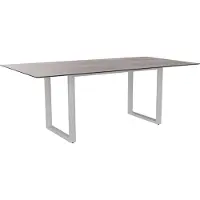 Stern Kufentisch Aluminium/Silverstar
