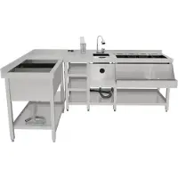 MonsterShop Modulare Deluxe-Cocktailbar-Station mit Eisbrunnen