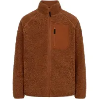 Derbe Herren Fleecejacke Kuschelby Pocket Braun Teddy