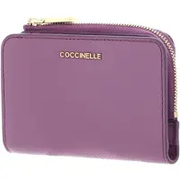 Coccinelle Damen-Geldbörse: Violett, weich, 3 Fächer, sichere Verschlüsse