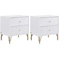 Vente-unique Nachttisch Loureo Weiß 55 cm