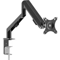 HomeShopXL LCD-Monitorarm - teleskopische Tischhalterung - verstellbarer Arm für Monitore bis zu 30 Zoll - max. 9 kg - VESA 75x75/100x100 - schwarz [39683]