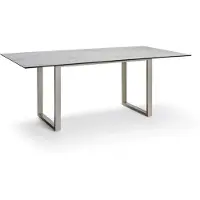 Stern Kufentisch Aluminium/Silverstar
