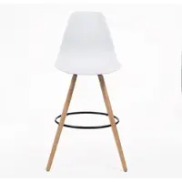 Italian Design Nordico Hocker im italienischen Design, weiß, 55 x 46,5 x 105 cm