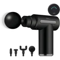 Newgen medicals Kompaktes Akku-Hand-Massagegerät mit 4 Aufsätzen, 6 Stufen, USB-C, 30W