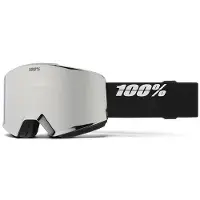 100% Skibrille Snow Goggle NORG HiPER Black - Silver ML Mirror