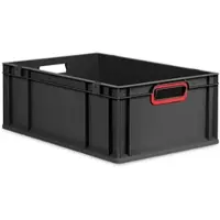 Proregal Eurobox Nextgen Color HxBxT 22x40x60cm 44 Liter Griffe Rot Offen Schwarz Eurobehälter Transportbox Transportbehälter