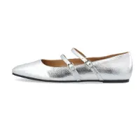 Bianco Mary Jane Schuhe in Silver | Gr.: 40