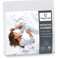 Third of Life Matratzenschoner mit Seitenwänden, 100% wasserdicht und schützt vor Haustaub | Gr.: 90x200 cm
