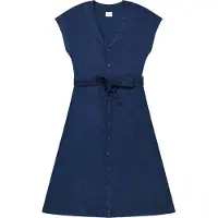 Lee Belted Kurzarm Midi-kleid