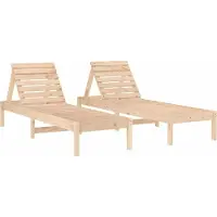 vidaXL Sonnenliegen 2 Stk. 199,5x60x74 cm Massivholz Kiefer