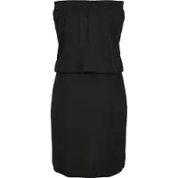 Urban Classics Ladies Viscose Short Bandeau Dress Black Größe: XS | Minikleider Outlet | Damen | Schwarz