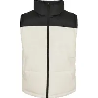 Urban Classics lässige Herren Jacke 139 g/m² Creme-Weiß/Schwarz