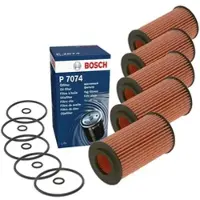 Bosch 5x Ölfilter F 026 407 074 für Vauxhall Opel Zafira MK III Tourer C
