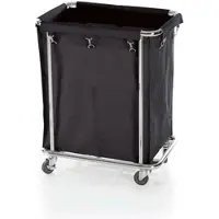 WAS Germany - Wäschewagen schwarz , 65 x 45 x 84 cm, verchromt/ Nylon