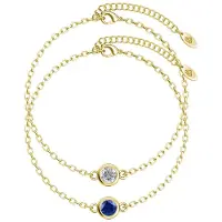 MYC Paris Geburtsstein-Armbänder – Gold, Kristall und Blau
