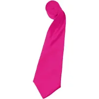Premier Mens Plain Satin Krawatte (schmale Klinge) (2er-Pack) (Fuchsia)