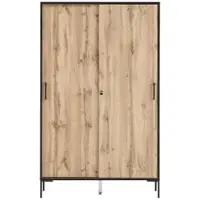 Proregal Möbelpartner Schiebetürenschrank Panda | HxBxT 165x100x41 cm |Eiche von
