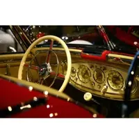 Papermoon Fototapete "Klassisches Benz Interieur", bunt, B:3m L:2,23m, Vlies, Tapeten, Fototapete